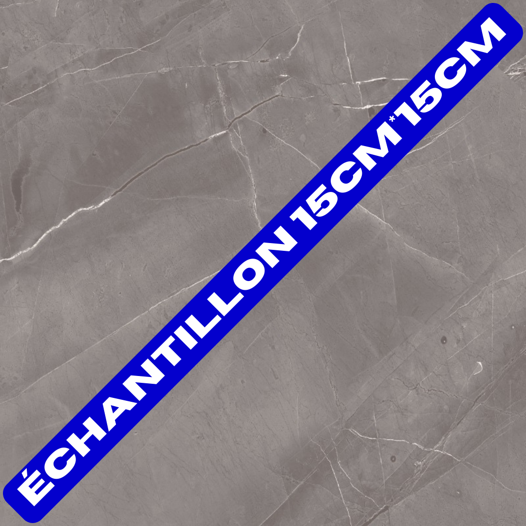 Echantillon carrelage Ferro Dark gris brillant 15cm*15cm