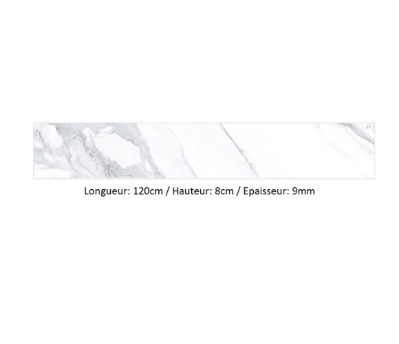 Plinthe 8*120cm CALACATTA BRILLANT