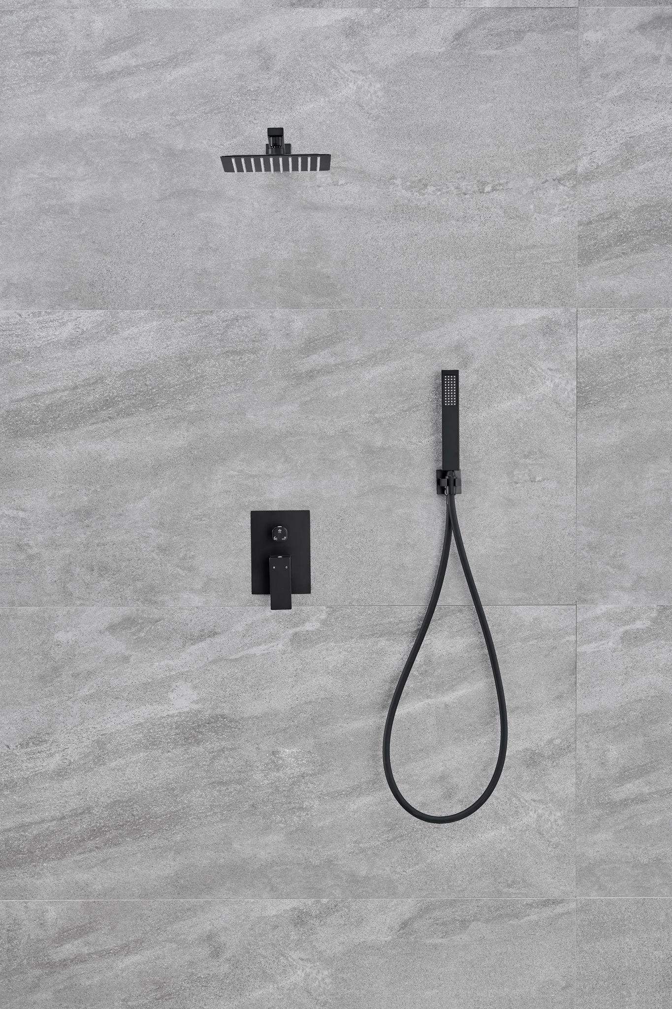 COLONNE DE DOUCHE ENCASTRABLE NOIR MAT