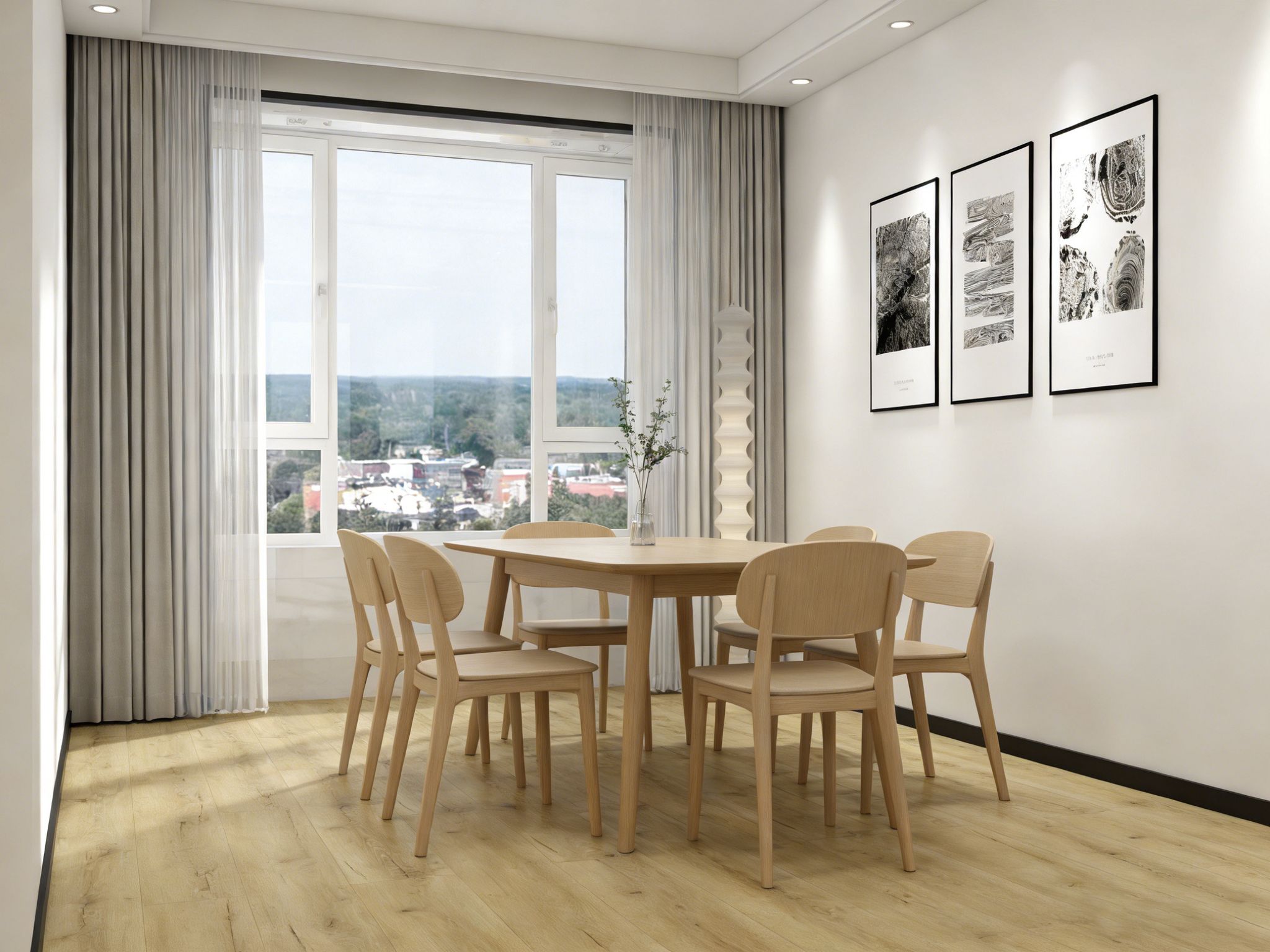 PARQUET STRATIFIE CHENE CLAIR VEINE NOIR 8MM AC5