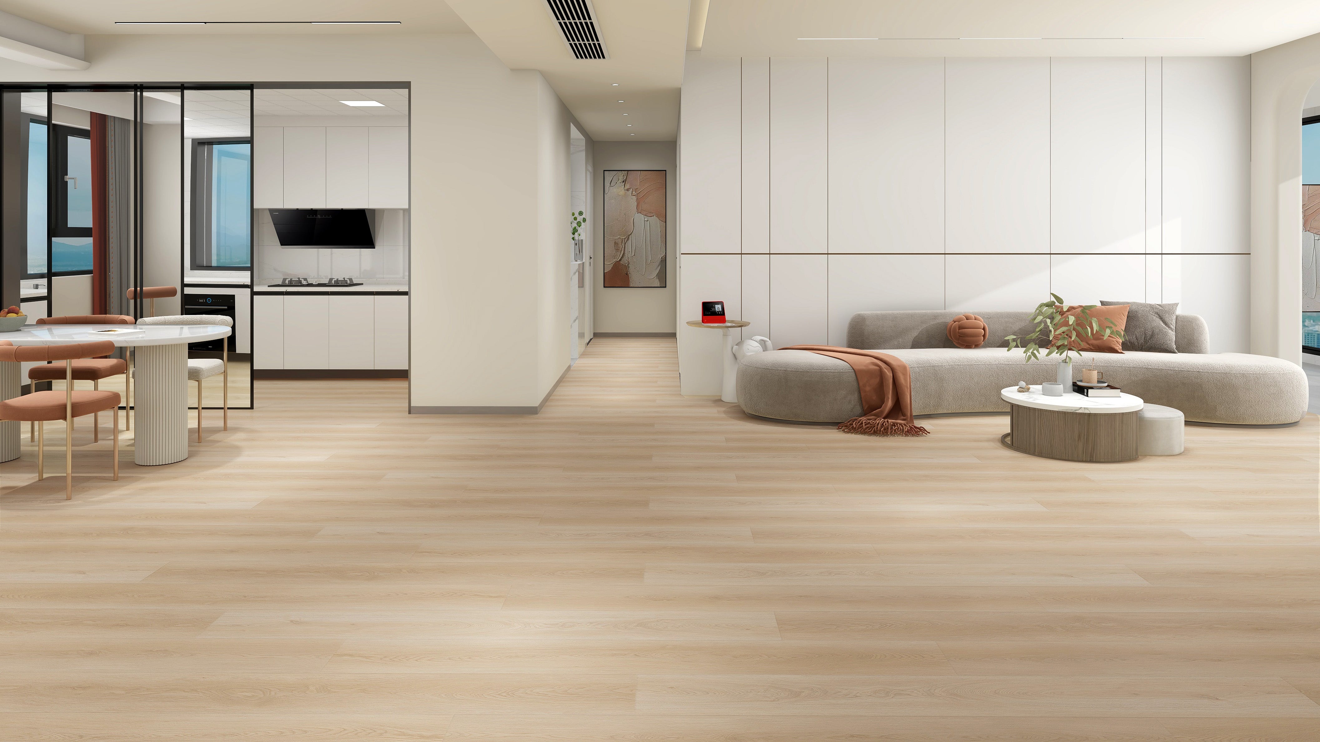 LAME PVC CLIPSABLE BOIS CLAIR (5,5mm d'épaisseur) sous-couche intégrée, garantie 20ans