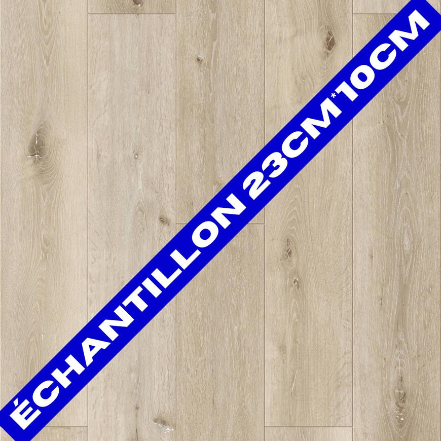 ECHANTILLON LAME PVC CHENE CLAIR 23cm*10cm*5,5mm
