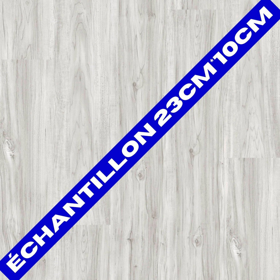 ECHANTILLON LAME PVC BOIS GRIS CLAIR 23cm*10cm*5,5mm
